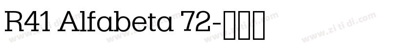 R41 Alfabeta 72字体转换